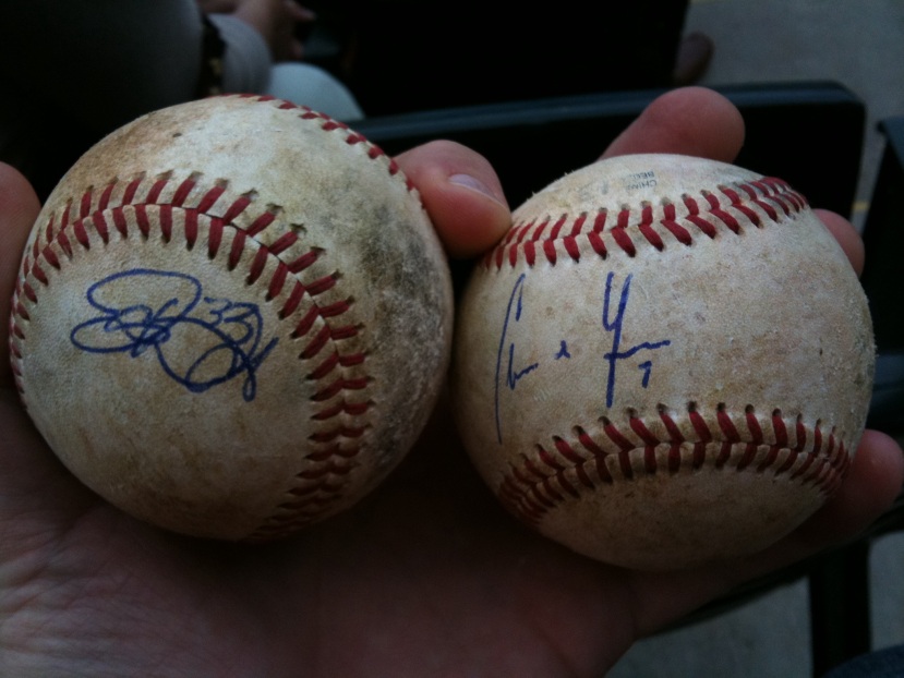James Wooster and Christian Yelich Autographs